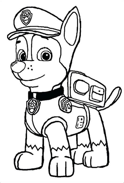 Paw Patrol Chase Coloring Pages