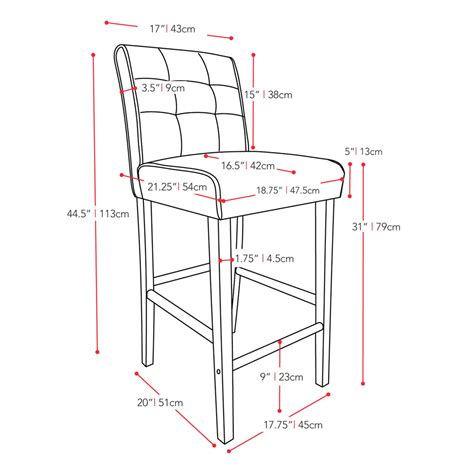 Antonio Bar Height Bar Stool with Footrest — CorLiving Furniture US