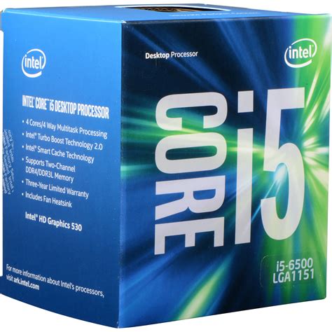 Intel Core i5-6500 3.2 GHz Quad-Core Processor BX80662I56500 B&H