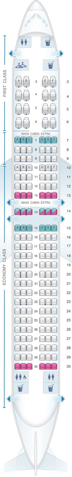 Seat Map American Airlines Boeing B737 800 | SeatMaestro