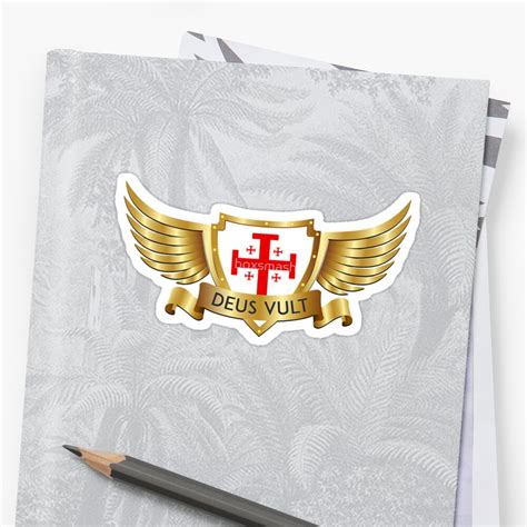 "Deus Vult" Sticker by Alpha1012 | Redbubble