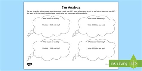 I'm Anxious Worksheet / Worksheet (Teacher-Made)