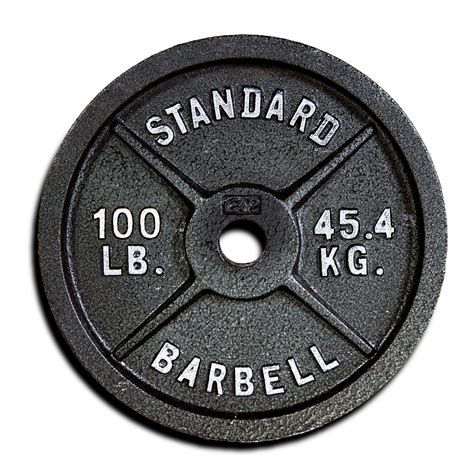 CAP Barbell Olympic Cast Iron Weight Plates, Single, 100 lb - Walmart ...