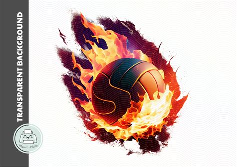 Volleyball on Fire Png Volleyball Png Volleyball Fireball - Etsy UK