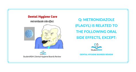 Q: Metronidazole (Flagyl) is related to the following oral side effects ...