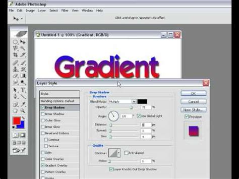 Gradient Text Photoshop Tutorial - YouTube