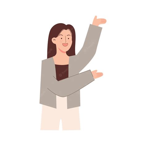 Premium Vector | Woman with pointing finger