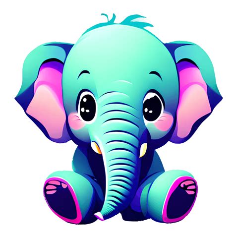 Cute Baby Elephant Cartoon · Creative Fabrica