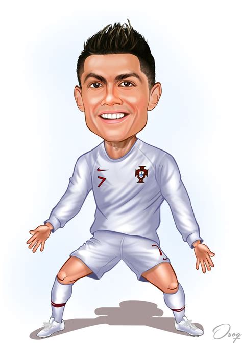 Soccer Player Cartoon | Ronaldo, Celebrity caricatures, Caricature