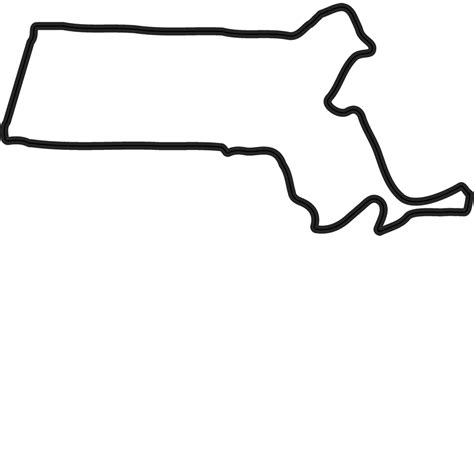 Massachusetts Outline Rubber Stamp | State Rubber Stamps – Stamptopia