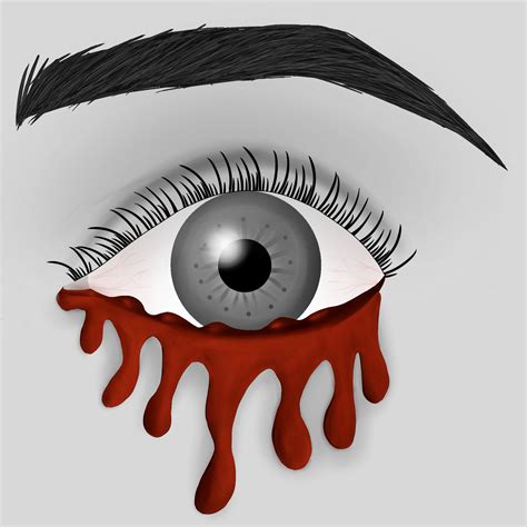 Blood dripping from eye by ProfessorSparklefart on DeviantArt