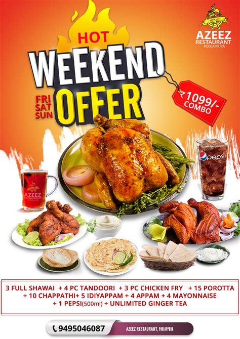 AZEEZ RESTAURANT SOCIAL MEDIA POSTER Hot weekend combo offer with ...