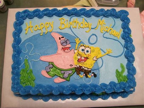 Birthday Cake Center: Spongebob and Patrick | Spongebob birthday ...