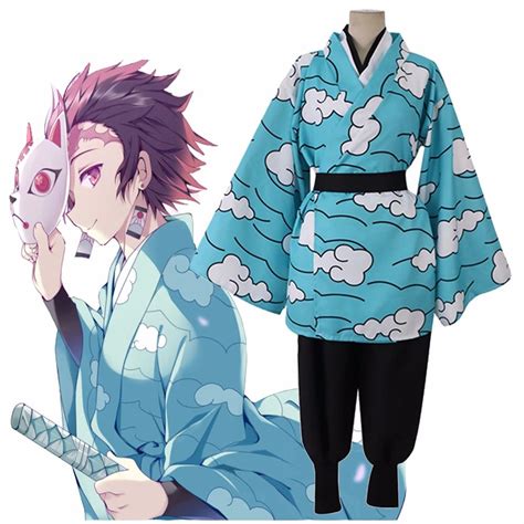 Sakonji Urokodaki Kimono Suit Uniform Cosplay Costume - Demon Slayer Stuff