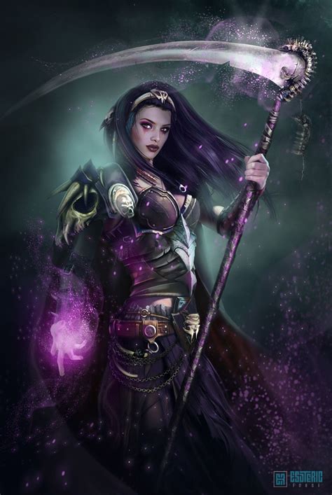 Female Necromancer by Jelena Pjevic | Female hero, Fantasy female ...