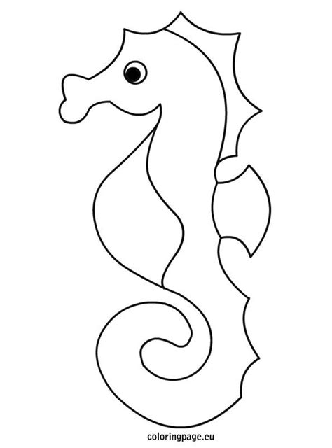 Simple Seahorse coloring page for preschoolers - Enjoy Coloring | grade ...