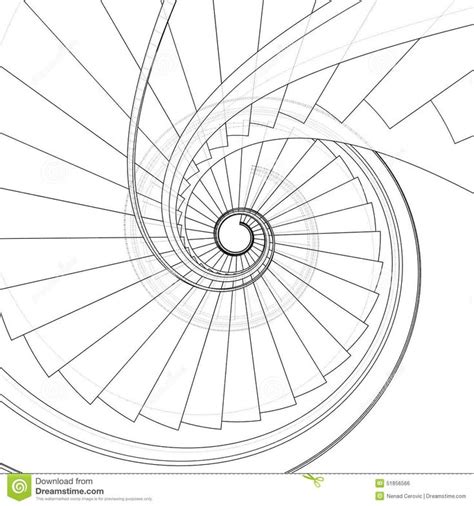 Spiral Staircase Vector | Staircase drawing, Spiral staircase, Clock ...