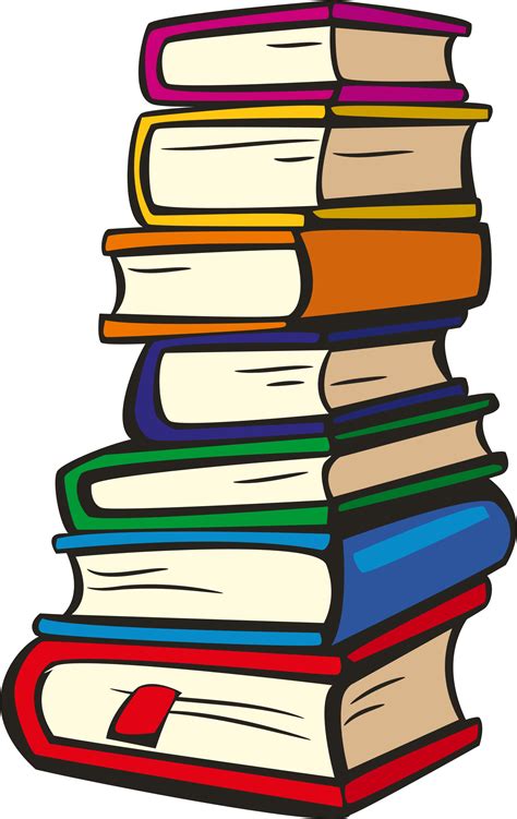 Book Stack Transparent PNG - PNG Play