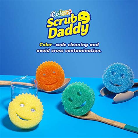 Scrub Daddy Sponge Set - Colors - Scratch-Free Scrubbers for Dishes and ...