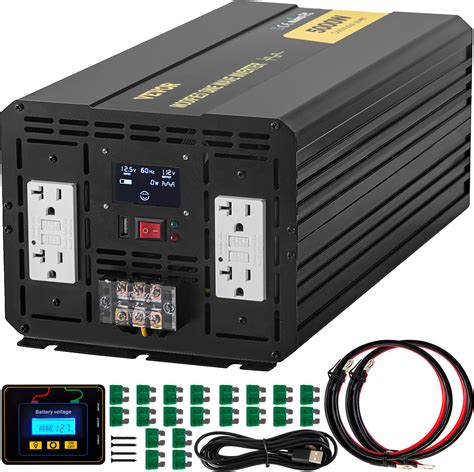 VEVOR Power Inverter, 5000W Modified Sine Wave Inverter, DC 12V to AC ...