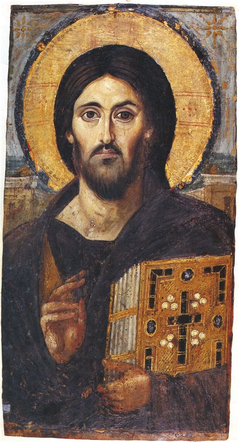 Chrystus Pantokrator - Monastyr Św. Katarzyny, Synaj, VI w. | Christ ...