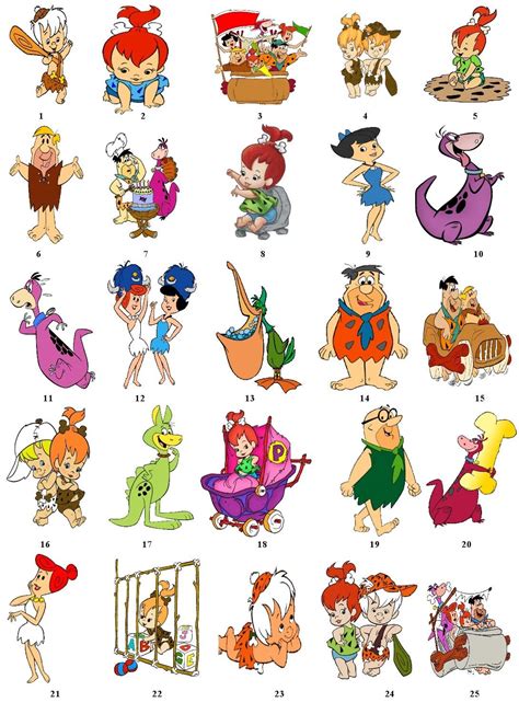 Cartoon The Flintstones Characters - Richard McNary's Coloring Pages