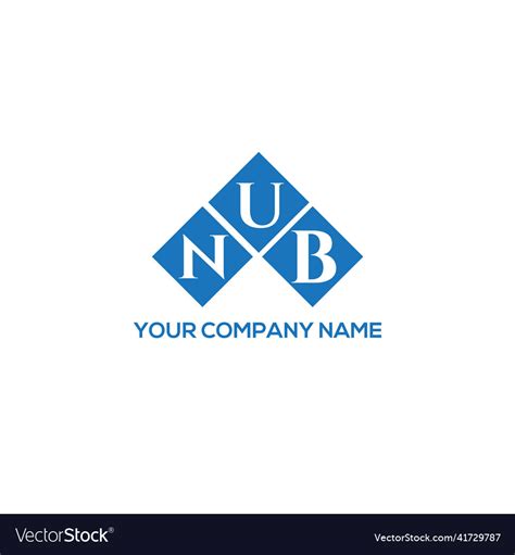 Nub letter logo design on white background Vector Image