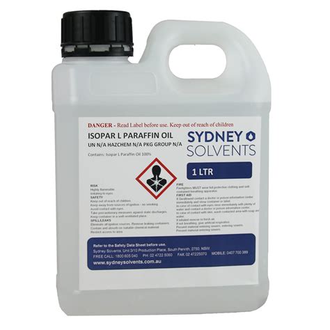 Isopar L Paraffin Oil 1 Litre | Sydney Solvents