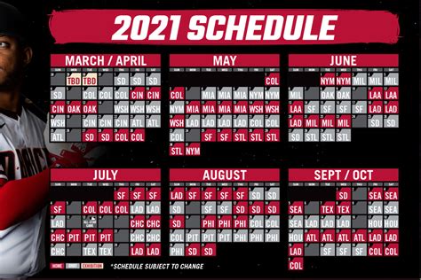 Diamondbacks 2021 Printable Schedule - PrintableSchedule.net ...