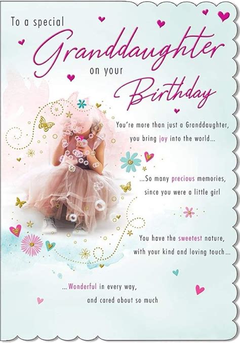 Traditional Birthday Card Granddaughter - 9 x 6 inches - Piccadilly ...