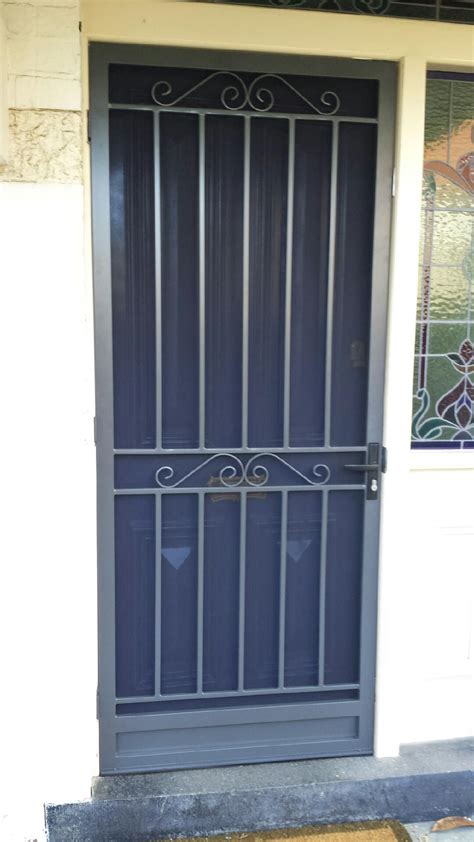 Steel security door with stainless steel mesh installed in Mentone ...