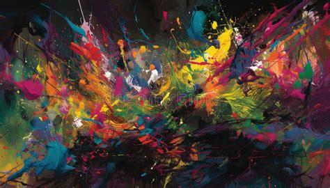 Abstract Design of a Colorful Chaos Stock Illustration - Illustration ...