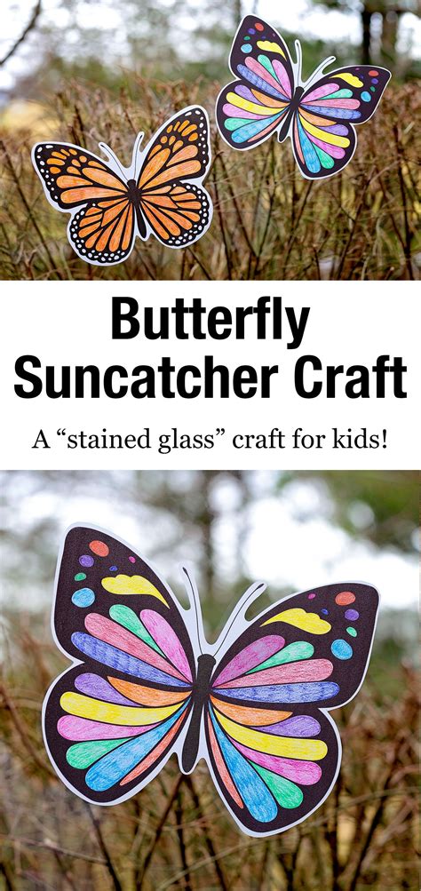 This Butterfly Suncatcher Craft is a creative and beautiful craft that ...