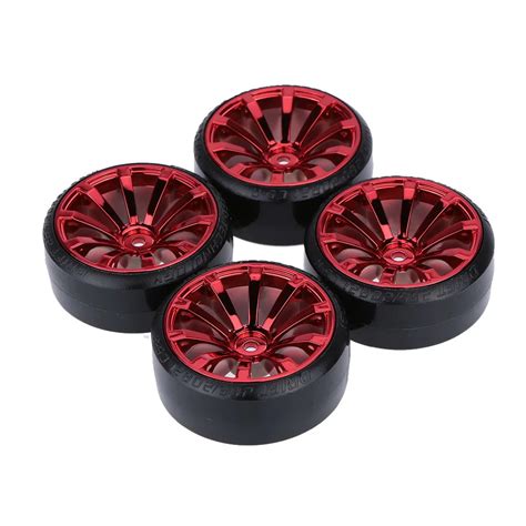 4Pcs / Set 1:10 RC Drift Car Tires Hard Tyre Wheel for Traxxas HSP ...