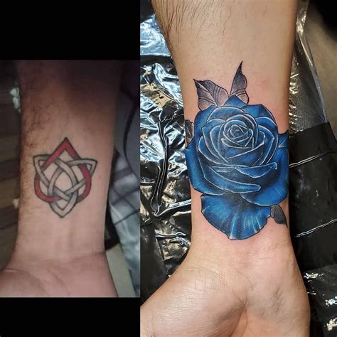 Top 81 Best Blue Rose Tattoo Ideas - [2021 Inspiration Guide] | Blue ...