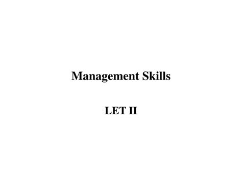 PPT - Management Skills PowerPoint Presentation, free download - ID:9519888