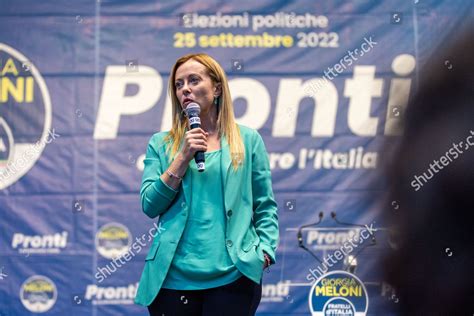 Giorgia Meloni Fratelli Ditalia Political Party Editorial Stock Photo ...