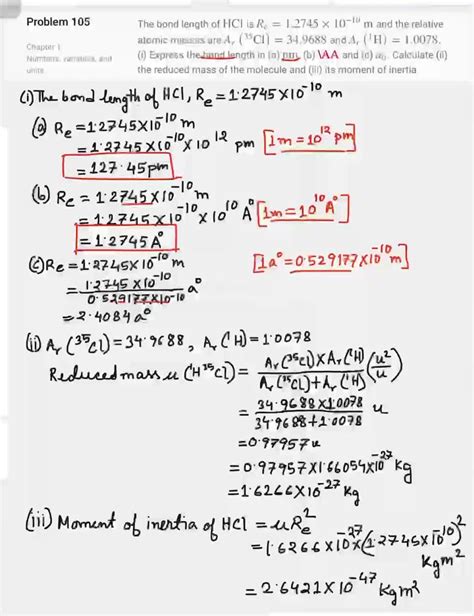 SOLVED: Calculate the bond length of HCl molecule if its moment of ...