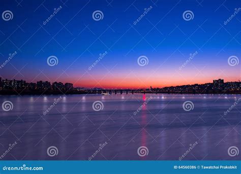 Seongsu bridge in korea. stock photo. Image of exterior - 64560386