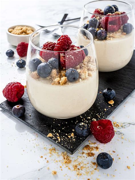 Vegan Lemon Posset Recipe with Berries | Foodaciously