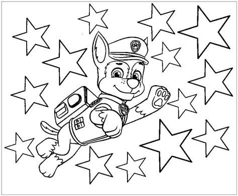 Paw Patrol Colouring Pictures Chase - Infoupdate.org