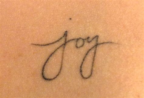 Minimal tiny joy tattoo | Joy tattoo, Discreet tattoos, Little tattoos