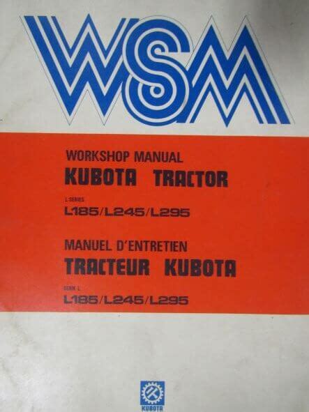 Kubota L185 L245 L295 Tractor Workshop Service Repair Manual - Used ...