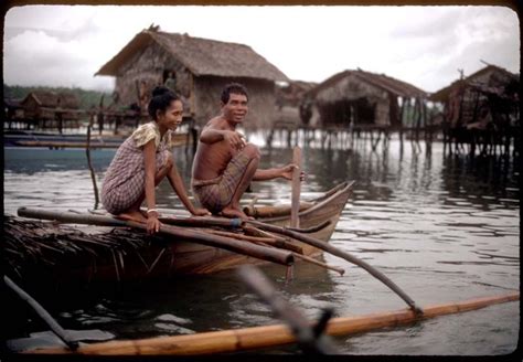 Badjao tribe, Fishing villages, Philippines drawing