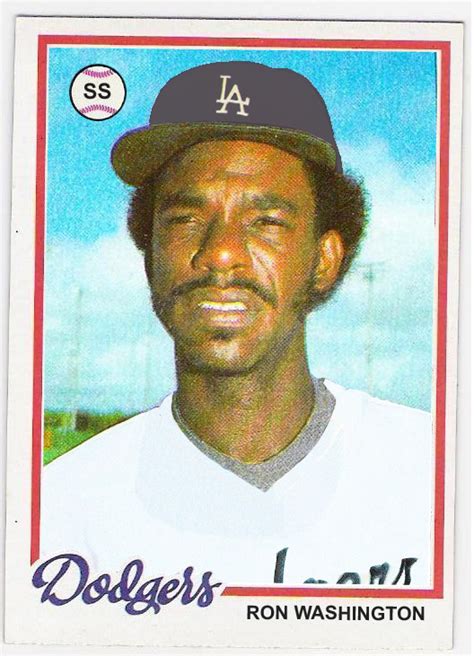 garvey cey russell lopes: the 1978 topps ron washington card that ...