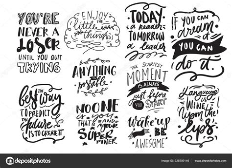 Motivation quote. Hand lettering modern illustration for your design ...