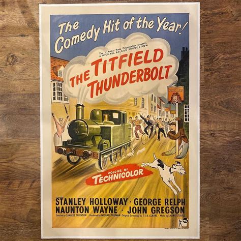 The Titfield Thunderbolt (1953) Original UK One Sheet 27 x 41 Inches ...