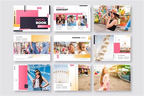 Free Vector | Gradient photobook template design