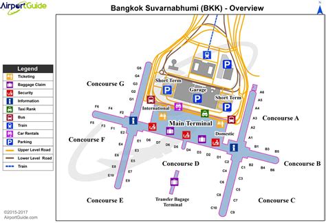 Bangkok airport map - Bkk airport map (Thailand)