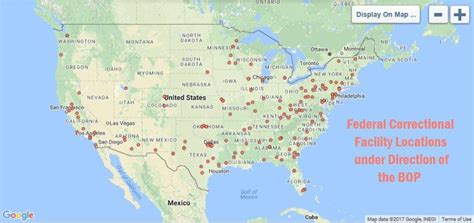 This map of the United States shows the location of every Federal ...